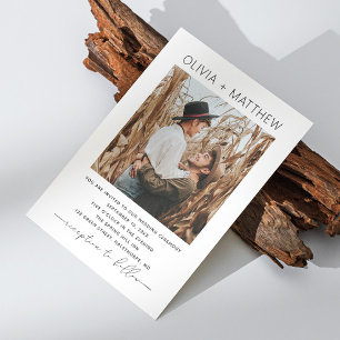 Zwart wit moderne minimalistische eenvoudige foto  kaart