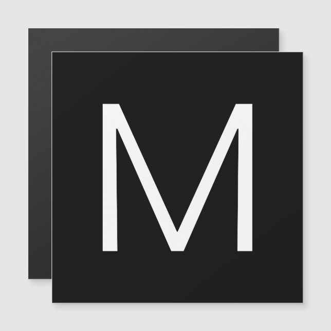 Zwart-wit Moderne minimalistische letter (Voorkant / Achterkant)