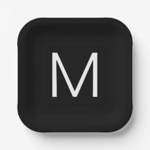 Zwart-wit Moderne minimalistische letter Papieren Bordje