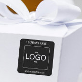 Zwart & Wit moderne minimalistische logo Vierkante Sticker