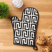 Zwart-wit Moderne Oven Mitt en Pothouders Ovenwant (Top down)