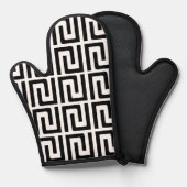 Zwart-wit Moderne Oven Mitt en Pothouders Ovenwant (Voorkant / Achterkant)
