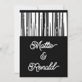 Zwart-wit moderne streep Elegant minimalistisch Kaart (Achterkant)