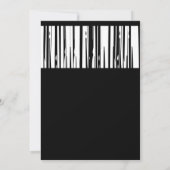 Zwart-wit moderne streep Elegant minimalistisch Kaart (Achterkant)