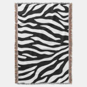 Zwart-wit moderne zebraprint deken (Voorkant Verticaal)