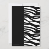 Zwart/wit modernist streep bruiloft uitnodigingen (Achterkant)