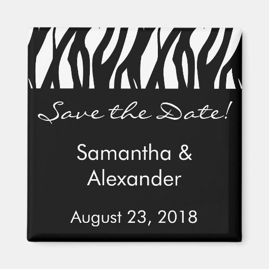 Zwart-wit Modernist Stripe Magneet (Voorkant)