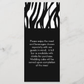 Zwart-wit Modernist Stripe Menu (Achterkant)