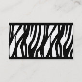 Zwart-wit Modernist Stripe Visitekaartje (Achterkant)
