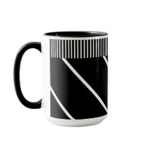 Zwart-wit Mok - Chic in Stripes
