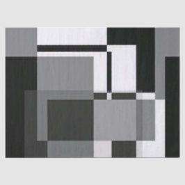 Zwart-Wit Mondriaan stijl Abstract Geometrisch Tissuepapier