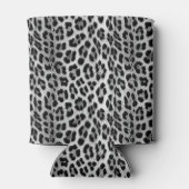 Zwart-wit monochroom, luipaard patroon blikjeskoeler (Achterkant)