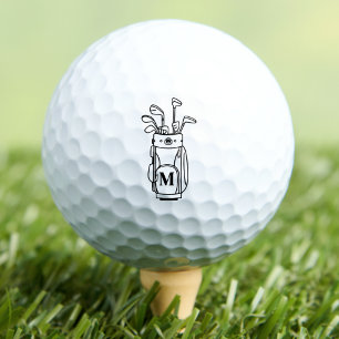 Zwart Wit Monogram Golfballen
