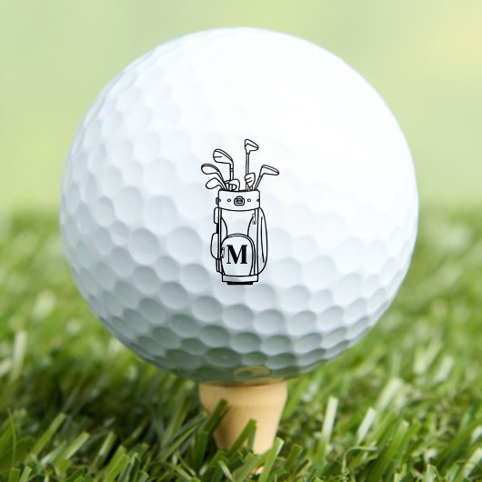 Zwart Wit Monogram Golfballen