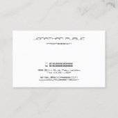 Zwart-wit monogram Initiaal Elegant Modern Visitekaartje (Achterkant)