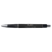 Zwart wit monogram naamscript pen (Voorkant)