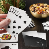 Zwart-wit monogram pokerkaarten (Insitu)