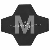 Zwart wit monogram voetbal (Enkel)