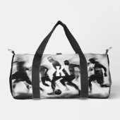 Zwart-wit monogram voetbal plunjezak (Voorkant)