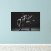 Zwart-wit Mooi Ballet Paar Wall Art Canvas Afdruk (Insitu (Houten vloer))