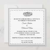 Zwart-wit moslim bruiloft kaart (Voorkant)