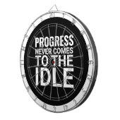 Zwart-wit Motivatie Gezegde Inspirerend Dartbord (Voorkant Rechts)