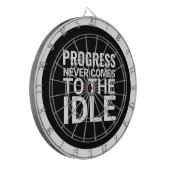 Zwart-wit Motivatie Gezegde Inspirerend Dartbord (Voorkant Links)