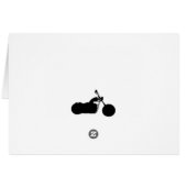 Zwart & Wit Motorfiets Biker tafel Aantal Kaarten (Achterkant Horizontaal)