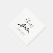 Zwart-wit Mountain bruiloft Proost Servet (Hoek)