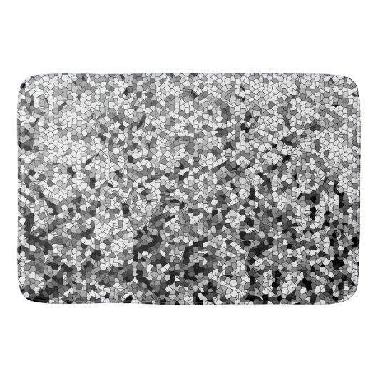 Zwart-wit Mozaïek Abstract Design 100 Badmat (Voorkant)