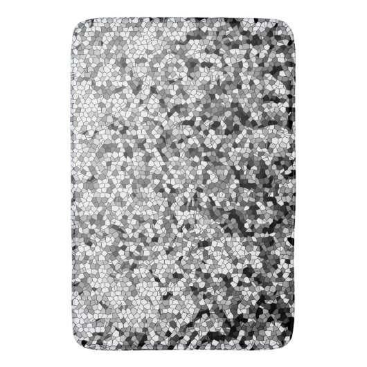 Zwart-wit Mozaïek Abstract Design 100 Badmat (Voorkant Verticaal)