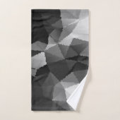 Zwart-wit mozaïekpatroon bad handdoek (Handdoek)