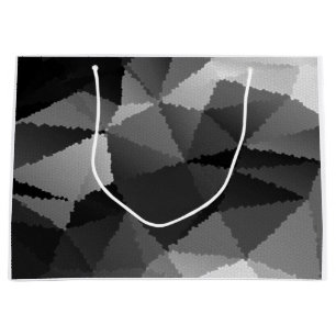 Zwart-wit mozaïekpatroon groot cadeauzakje