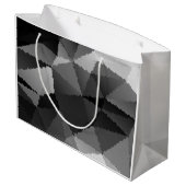 Zwart-wit mozaïekpatroon groot cadeauzakje (Achterkant Gekanteld)