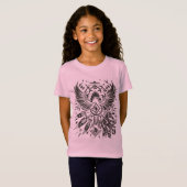 Zwart-wit multidesign t-shirt (Voorkant volledig)