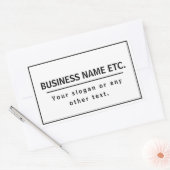 Zwart-wit multifunctioneel rechthoekige sticker (Envelop)