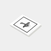 Zwart-wit Mushroom Illustratie Cartoon Post-it® Notes (Schuin)