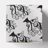 Zwart & Wit Muziek Treble Clef Tree Cube Box Bedankdoosjes (Bovenkant)