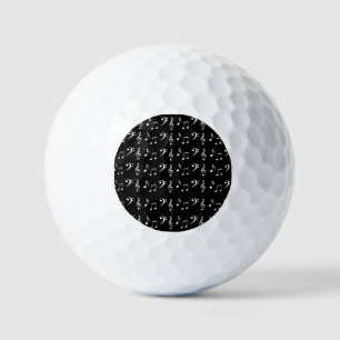 Zwart-wit muzieknoten muzikant golfballen
