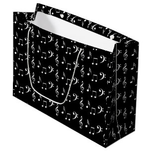 Zwart-wit muzieknoten muzikant groot cadeauzakje