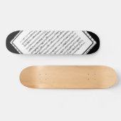 Zwart-wit muziekpatroon  deck 1 skateboard (Horizontaal)