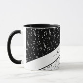 Zwart-wit muzikaal gepersonaliseerd mok (Links)