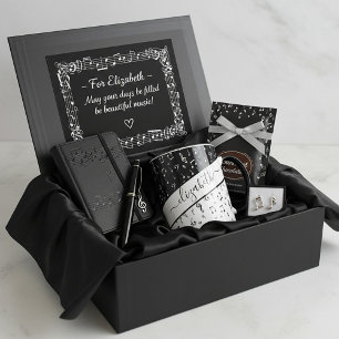 Zwart-wit muzikale gepersonaliseerd mok