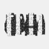 Zwart & Wit Muzikale Strepen Gable Favor Box Bedankdoosjes (Uitgevouwen)