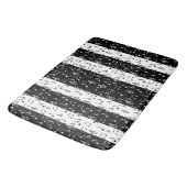 Zwart-wit muzikale stripes Bath Mat (Gekanteld)
