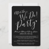 Zwart wit na de bruiloft na feest kaart (Voorkant)