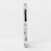 Zwart wit naadloos bloem Case-Mate iPhone case (Achterkant/links)