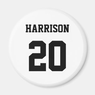 Zwart wit naamnummer Varssport Magneet