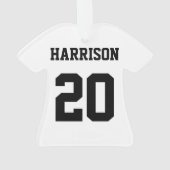 Zwart wit naamnummer Varssport Ornament (achterkant)