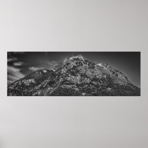 Zwart-wit Nahuel Huapi park landschap Poster